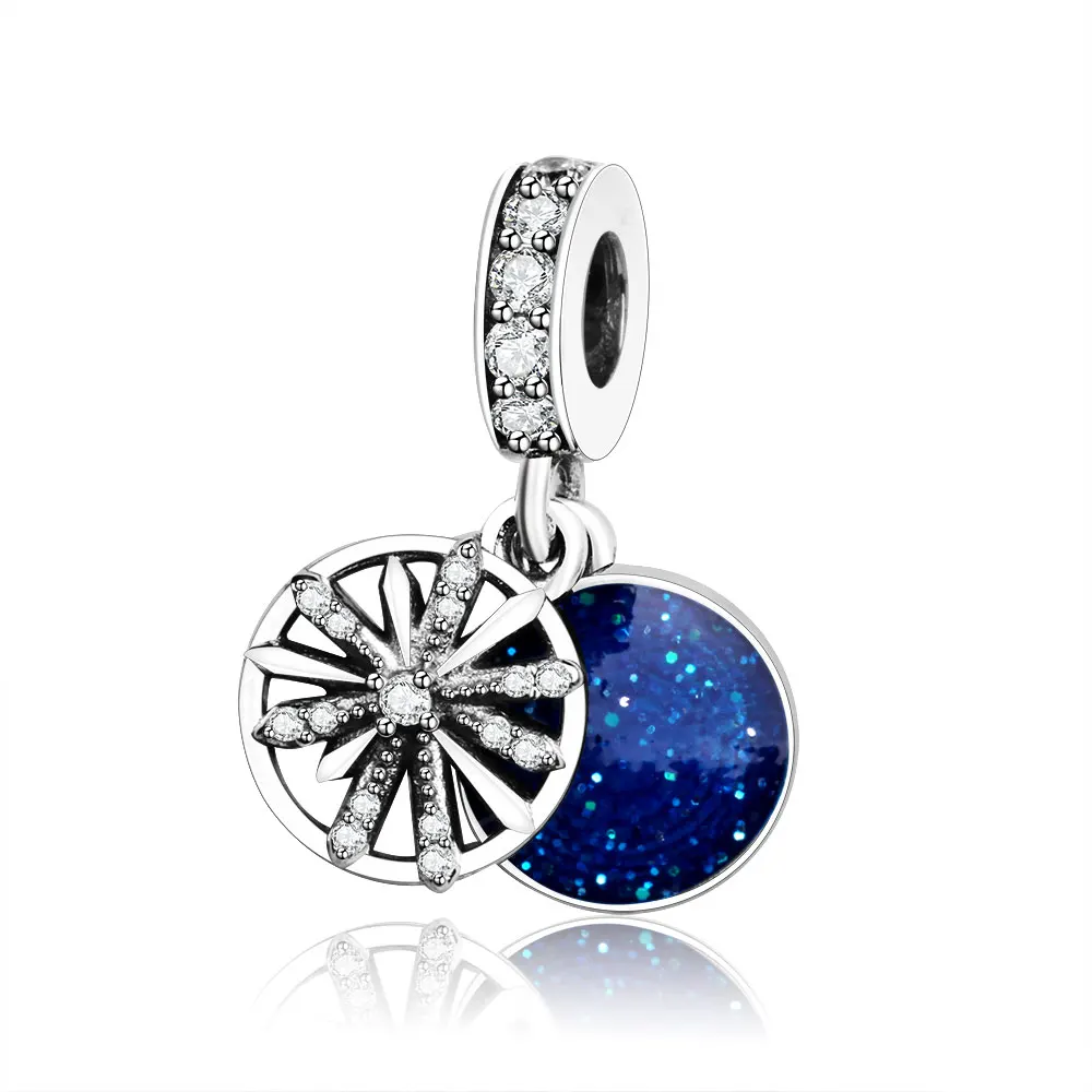 Подходит к оригинальному браслету Pandora, 925 пробы, серебряный, злой королевы, черный Магический кристалл, CZ Шарм, бусины, сделай сам, ювелирное изделие, Berloques