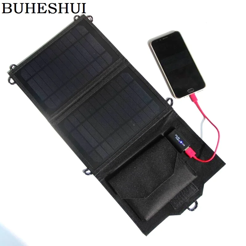 Настоящая солнечная панель BUHESHUI раздвижное портативное солнечное зарядное