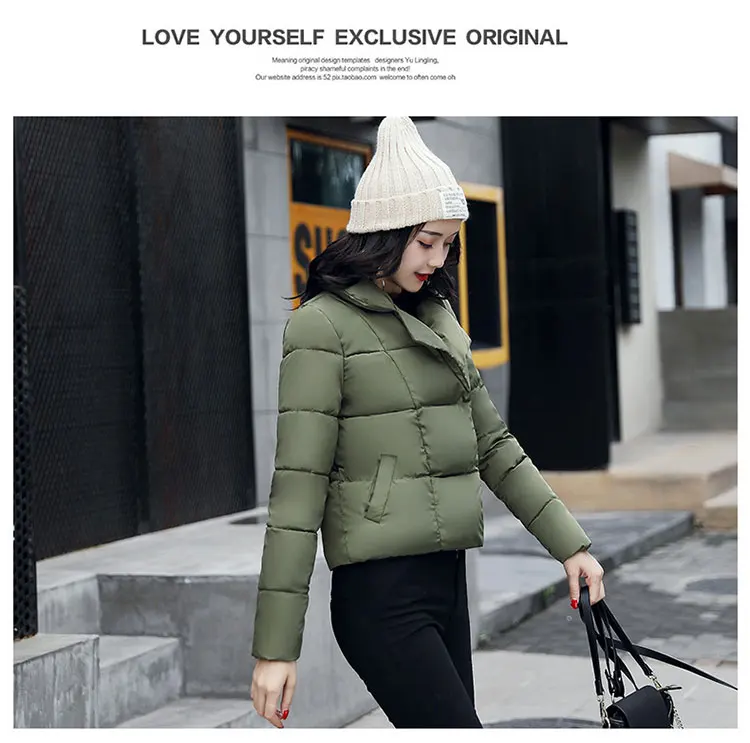 VIHKLC 2017 Новинка Осень Зима Короткое женское пальто Модный женский пуховик женские