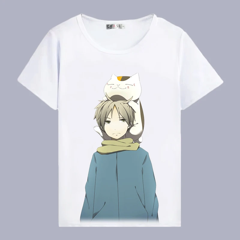 Японская футболка с изображением кошки из аниме учителя Нацуме Yuujinchou Нацумэ