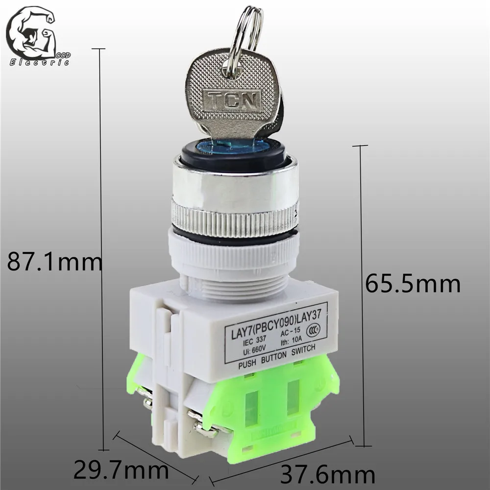 

LAY37 11y2 lay7-11y/2 lay37-11y/2 Key rotary switch 2position/3position push button switch 2 NO