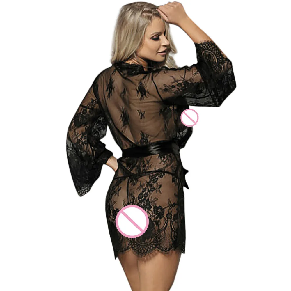 Женское ночное платье нижнее белье Babydoll кружевное пальто ночная рубашка