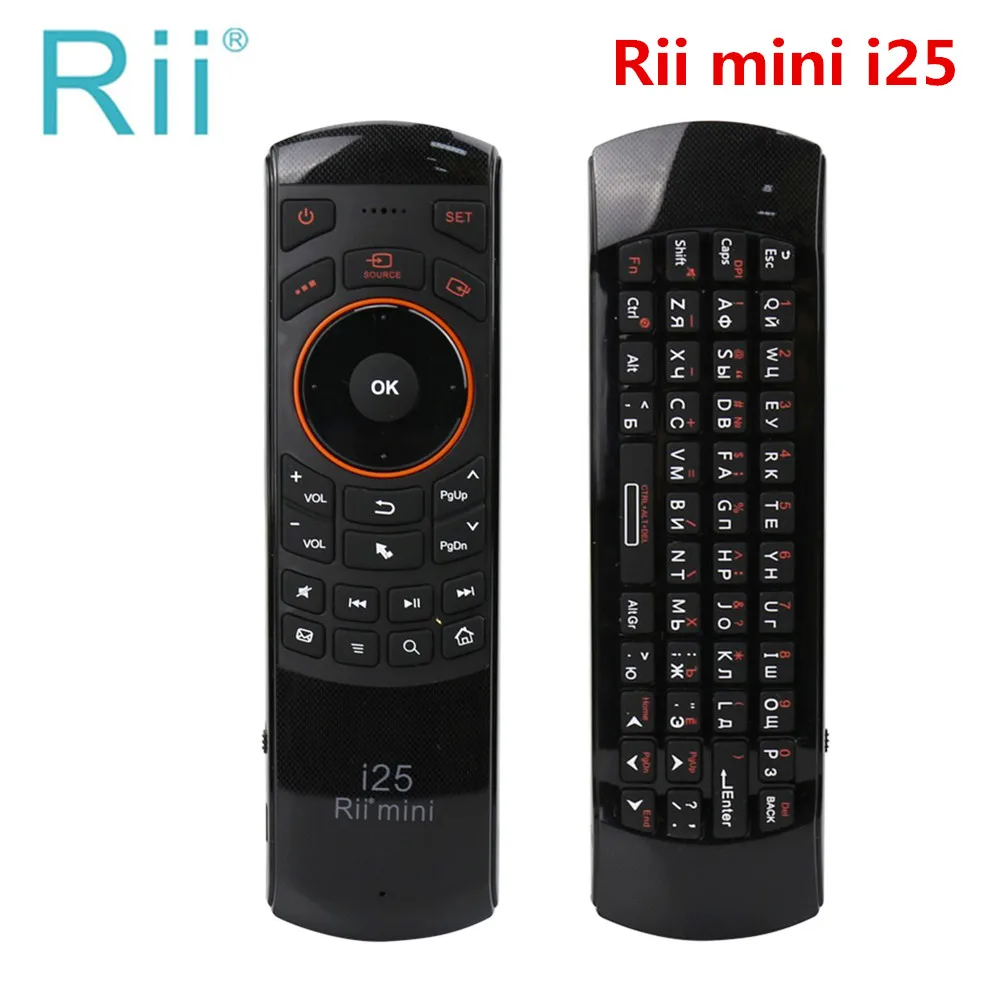[Подлинный] Rii i25 2 4G мини беспроводная русская английская клавиатура Air Fly мышь
