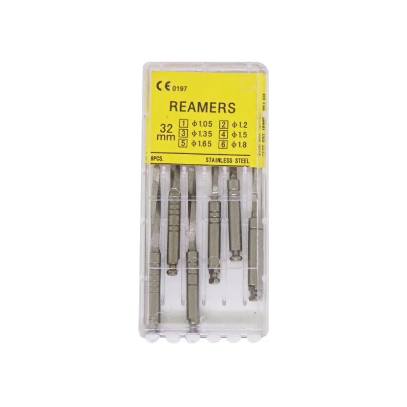 6pcs Stainless Steel Dental Endodontic files Peeso Reamers Drill Endo Assorted 1-6 32mm | Красота и здоровье