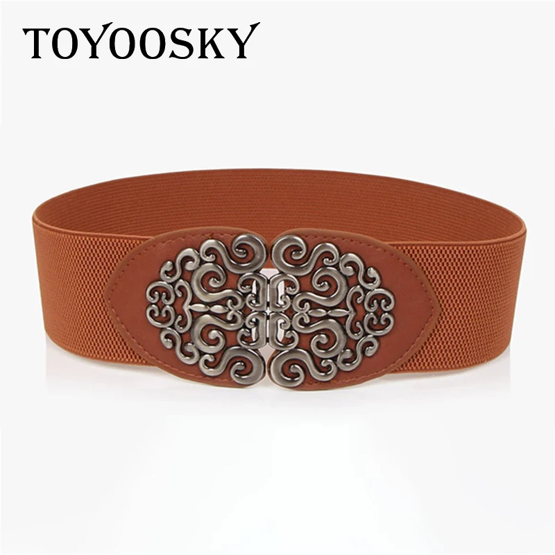 Женский широкий пояс из искусственной кожи дизайнерский эластичный в стиле