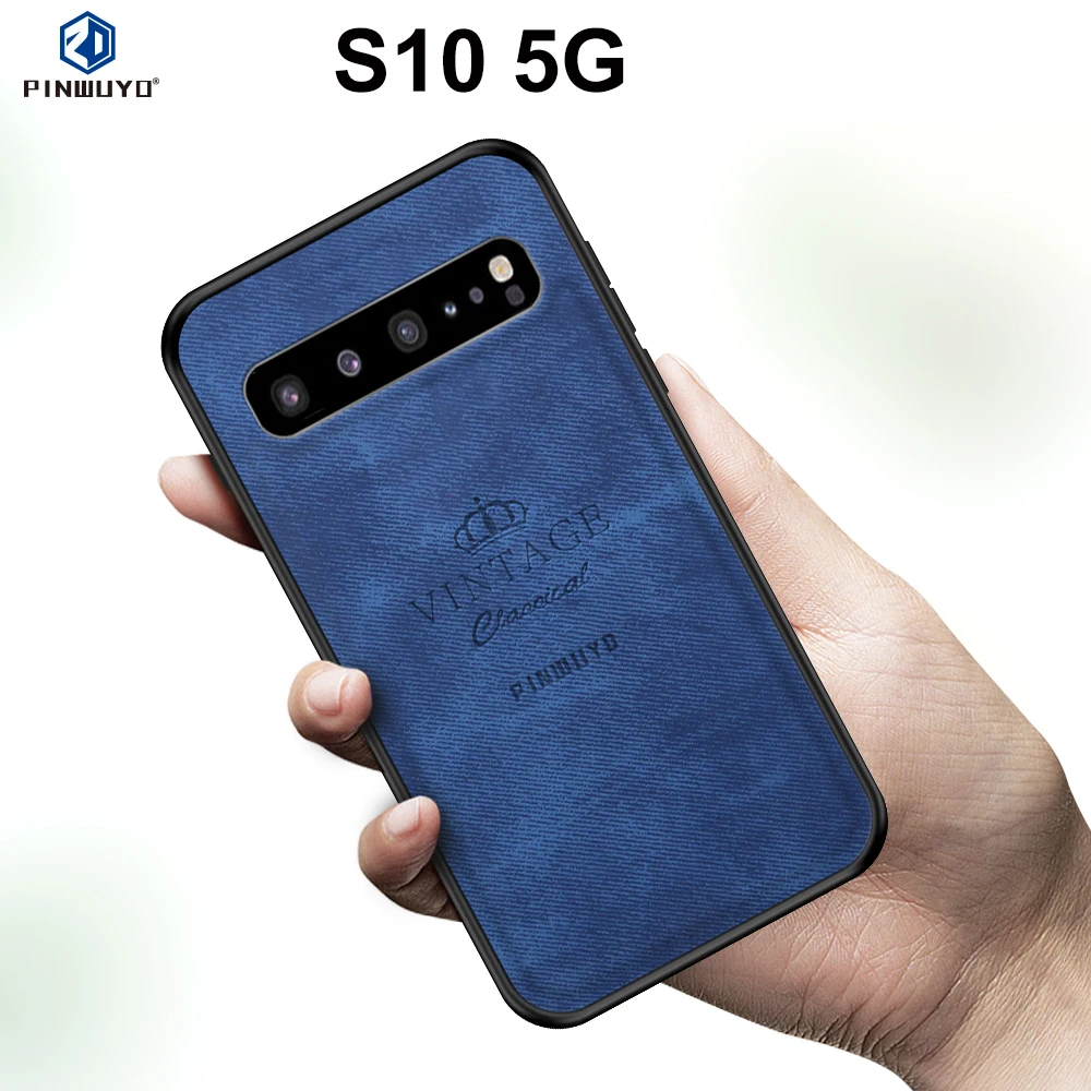 PINWUYO чехол для Samsung Galaxy S10 (5G) 6 7 дюймов винтажный Матовый кожаный 5G Оригинальный