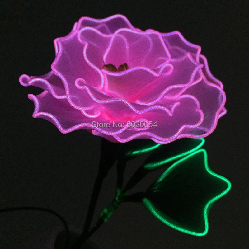 Светящийся в темноте EL провод цветок украшение дома светодиодный светящийся
