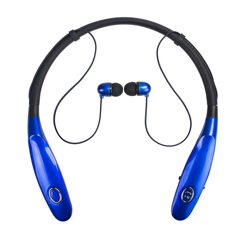 Bluetooth наушники беспроводные стерео наушники 14 ч Время воспроизведения Bluetooth гарнитура наушники IPX5 для Xiaomi samsung galaxy s9 - Цвет: Синий