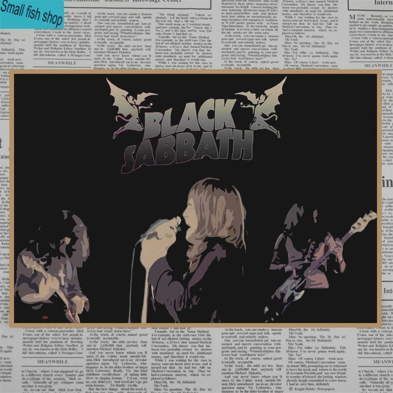 Фиолетовый Черный Sabbath домашний декор крафт-кислотная рок-музыка плакат рисунок core наклейки на стену - Цвет: Фиолетовый