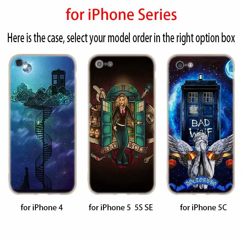 Силиконовый мягкий чехол с изображением Доктора Кто ТАРДИСа для iPhone 12 11 Pro X XS Max XR 8