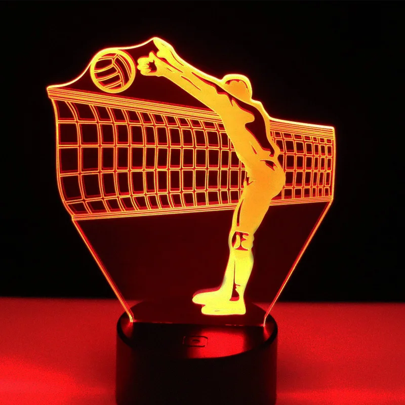 Светодиодный ночсветильник 3D для волейбола перед сеткой светильник лампа