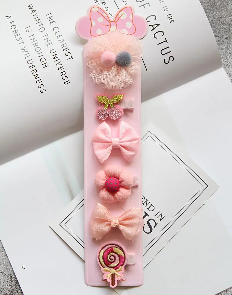 

Kawaii Hairpins For Girls Baby Cute Bowknot Flower Hairgrips Kids Children Lovely Headwears Infant Newborn Hair Accessories 6pcs