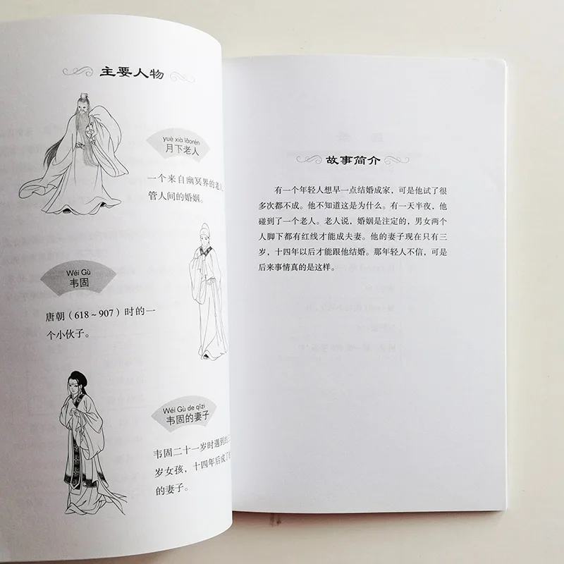 Градуированные читатели для учащихся китайского языка(фолктазы): старый человек под луной китайский уровень чтения книги 1: 500 слов