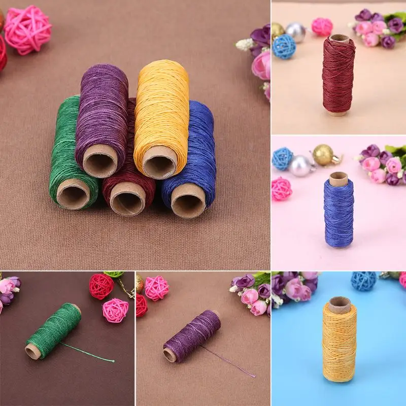 50 м/рулон 150D плоские иглы для шитья восковой линии ручной работы DIY Кожа ремесло плоская Вощеная швейная нить 1 мм кожаная нить швейные инструменты