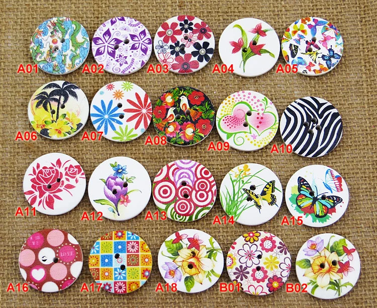 20 шт. ботинки с цветочным рисунком 30 мм|wooden buttons|buttons sewingbrand buttons |