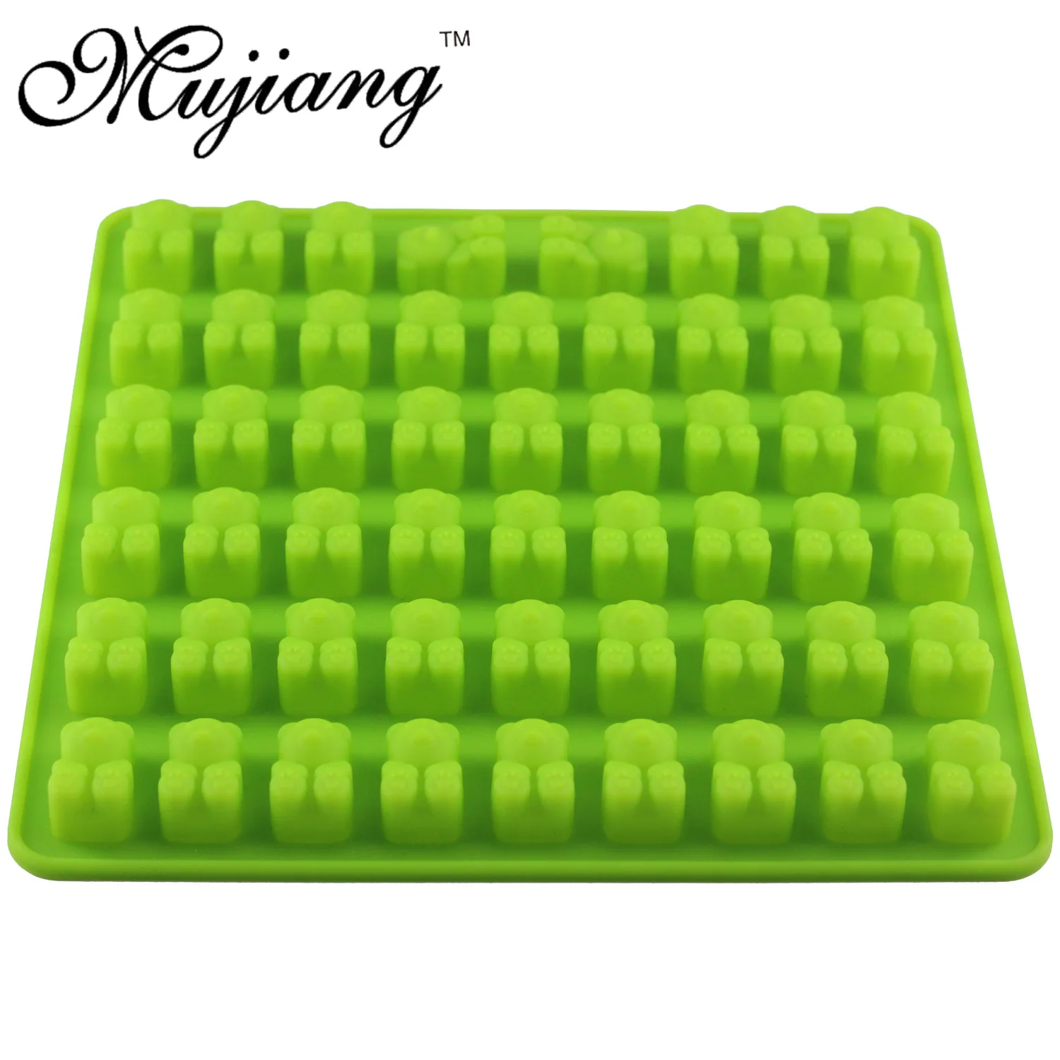 Mujiang 50 Cavity Bear Silicone Gummy Chocolate Sugar Candy Jelly Molds Snake Worms Ice Tube Tray Mold Cake Decorating Tools images - 6