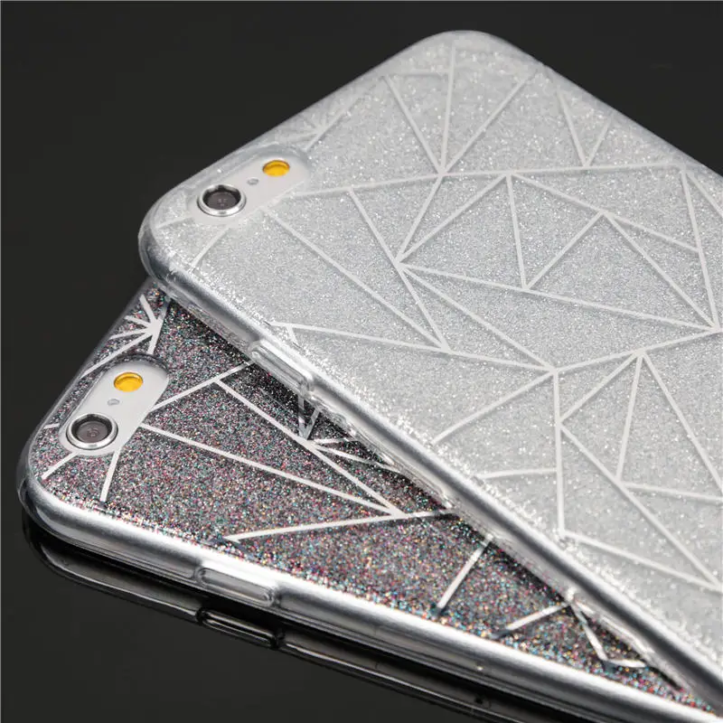 Покрытие блеск телефона Чехлы для iPhone 6 S Plus 6splus 7 8 плюс TPU Мягкий силиконовый Coque