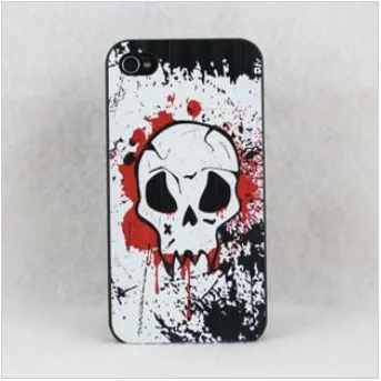 Musical Skull design fashion style back cover cases accessories for iphone 4 Free shipping 10 pcs/lot with retail packing |