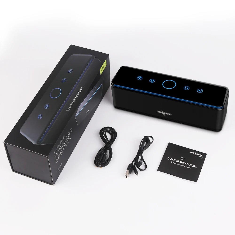 ZEALOT S7 мощный портативный Bluetooth динамик сабвуфер 4 громкий динамик s Hifi домашний кинотеатр звуковая система беспроводной динамик s