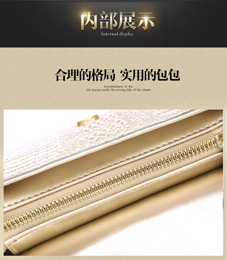 Крокодиловый узор, Воловья кожа, женский клатч, сумка на плечо, женская мода, женская сумочка-кошелёк, женский клатч