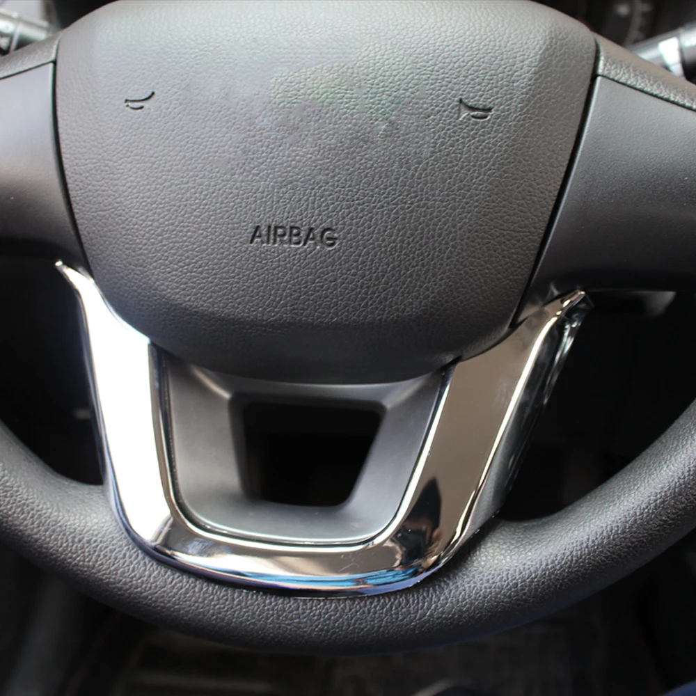 ABS Хромированная Накладка для украшения рулевого колеса наклейка KIA RIO K2 2011 2012 2013