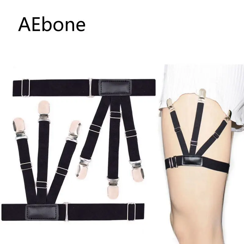 AEbone Mens Shirt Stay Garters Women Elastic Belt Straps Shirt Holders Suspenders for Uniform Wholesale 20 Pieces Sus05
