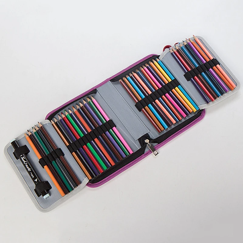 Canvas 39 Holes School Office Supply Art Pencil Cases Girls Boy Student Pen Box Orangizer Storage Bag Case Pouch Stationery Kid |