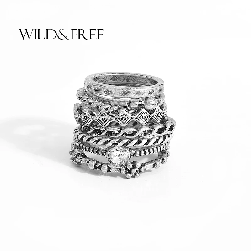 8 шт./компл. Boho Винтаж Стиль турецкое кольцо комплекты миди костяшки кольца для