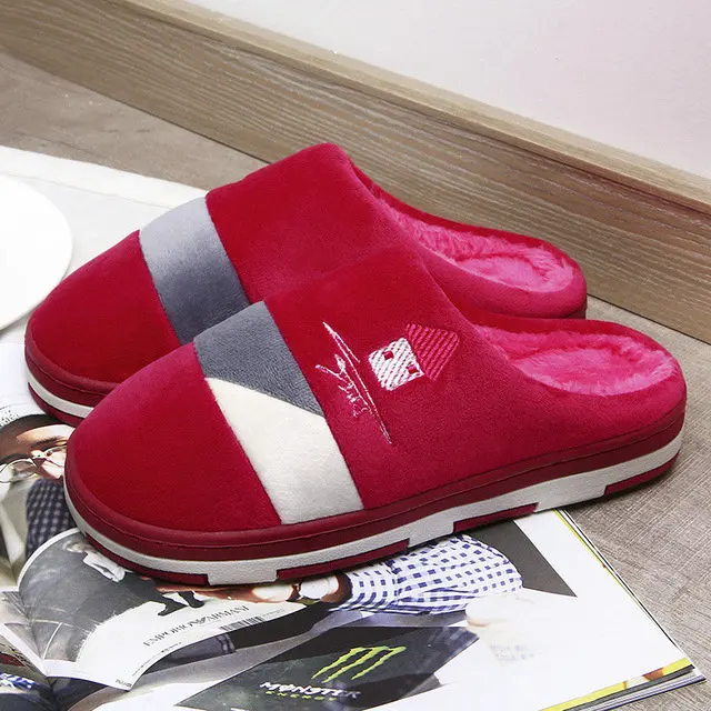 Теплые Нескользящие плюшевые шлепанцы дышащие без застежки пена с эффектом