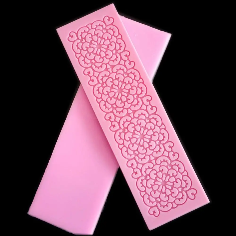 Цветочная кружевная силиконовая помадная форма для льда украшение свадебного