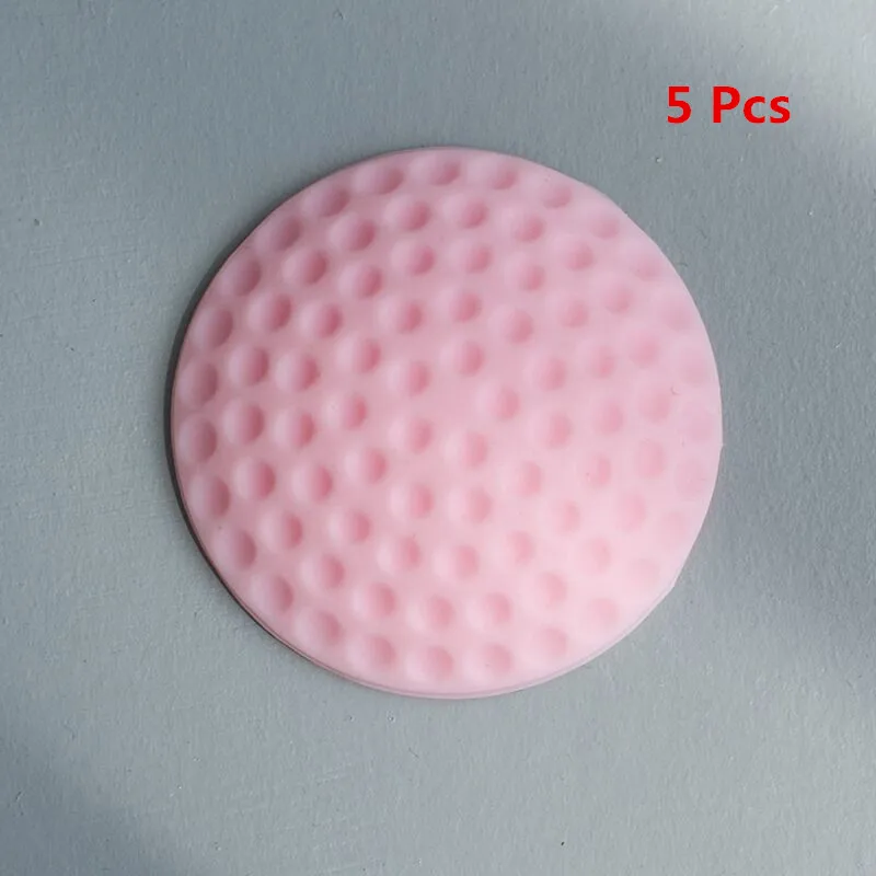 Pink 5pcs 1/2/5/10 шт утолщение стенки Mute Гольф моделирование резиновые ручки двери замок защитная накладка стены дверную ручку коврики - Цвет: Pink 5pcs