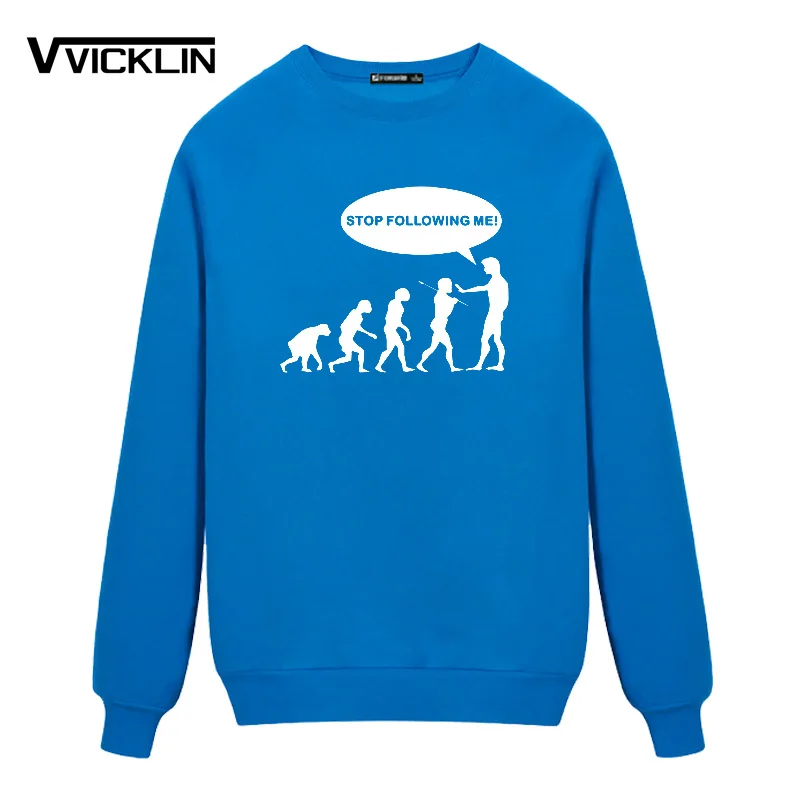 Забавные флисовые толстовки с надписью STOP следуй ME Evoloution Cavemen Мужская модная