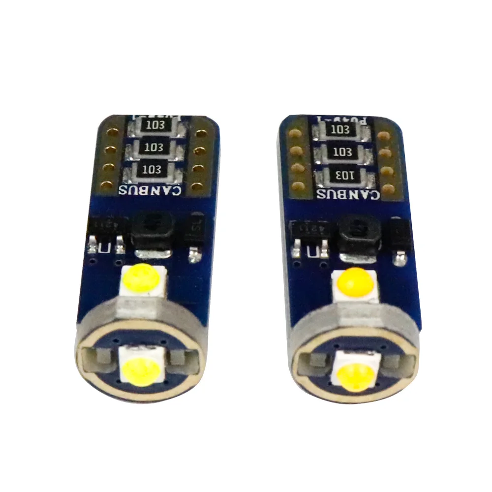 2 шт. T10 W5W Canbus 3 SMD 3030 LED Вт без ошибок купольная карта для чтения зазор лампы