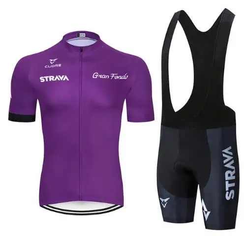 09 Летняя команда Strava фиолетовая одежда для велоспорта Джерси Ropa велосипед для мужчин Pro велосипедные майки Велоспорт гелиевая Подушка шорты наборы - Цвет: 09