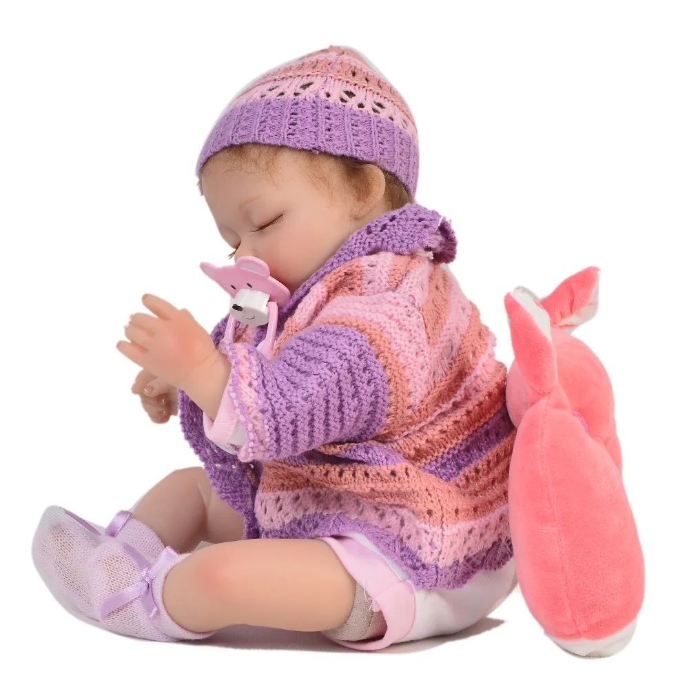 Реалиста спальный 17 дюймов принцессы Reborn Baby Doll силиконовые виниловые куклы