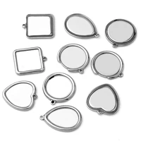 10pcs no fade new drop shaped semi circular oval square pendant empty spare parts wholesale blank accessories