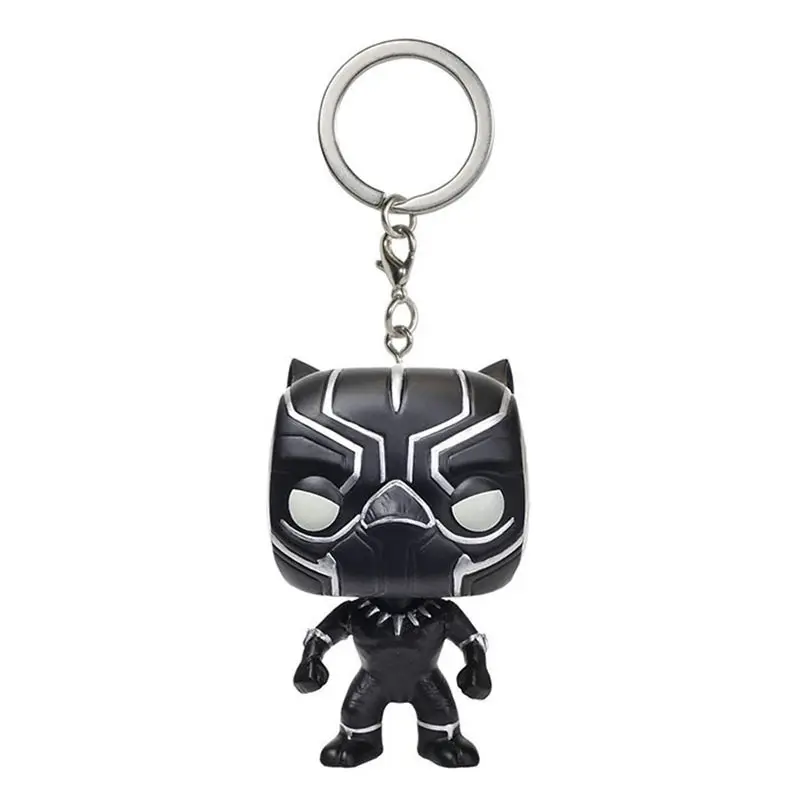 Новое поступление FUNKO POP карманная игрушка брелок Игра Престолов Дейенерис Marvel Железный человек Гарри Поттер коллекционное кольцо для ключей модель подарки - Цвет: Black Panther