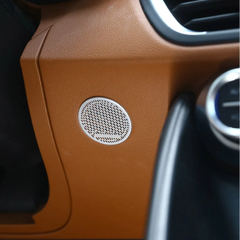 

Новинка! Для Alfa Romeo Giulia 2017 авто-Стайлинг Алюминий хром сплава автомобиля громкий Динамик накладка с логотипом авто аксессуары 1 шт.