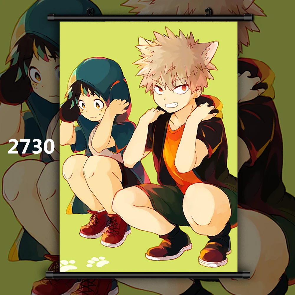Boku no My Hero Academy Yaoi BL Midoriya izku Bakugou Katsuki Todoroki Shoto Аниме Манга настенный плакат свиток E - Цвет: 2730