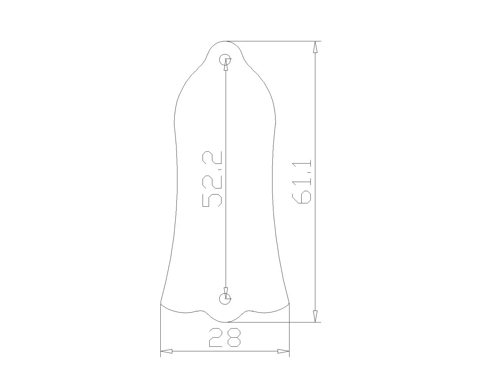 KAISH натуральный Корпус для гитары металлический корпус с 2 отверстиями подходит