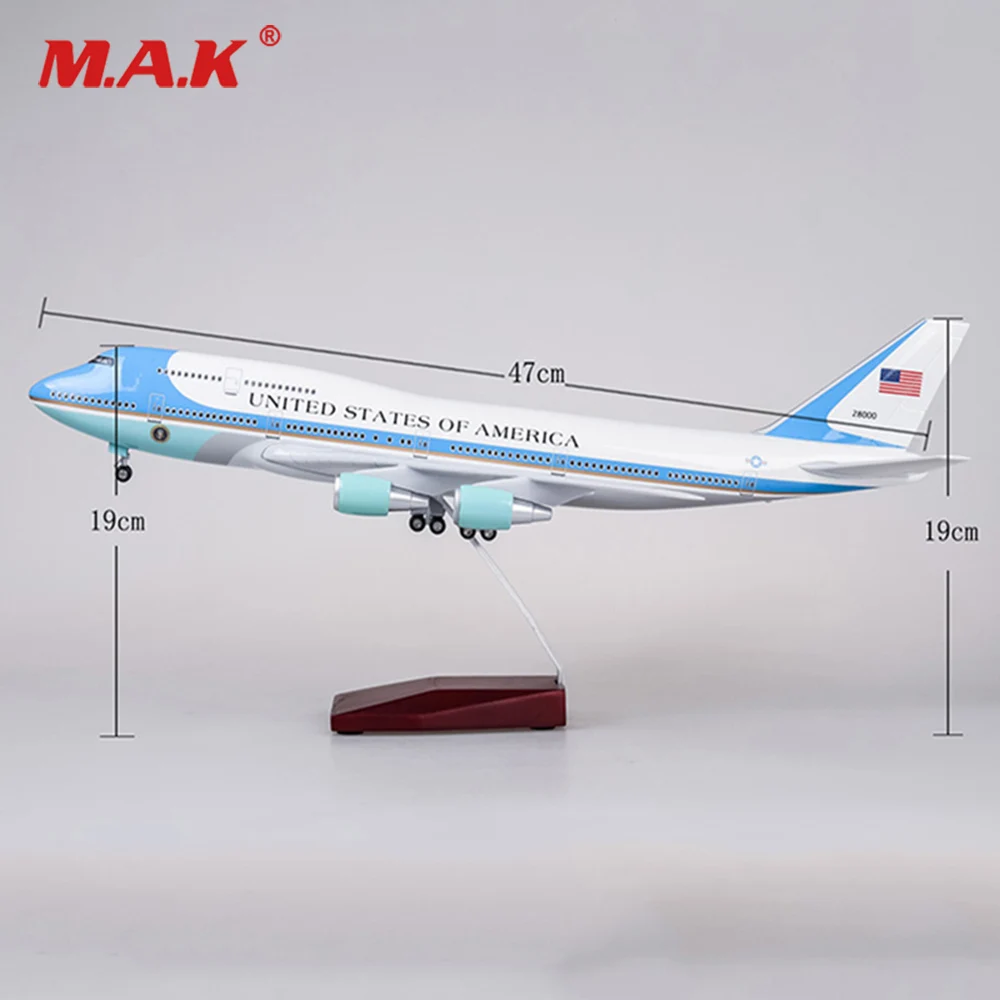 Для сбора 1/150 Масштаб литья под давлением модель самолета Боинг 747 с посадки