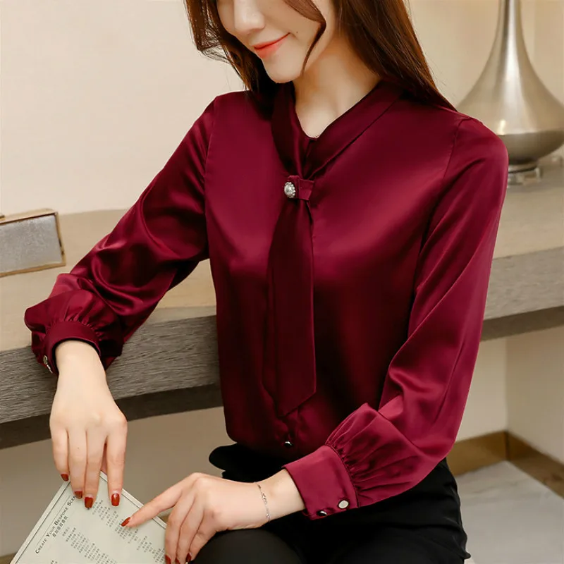 Blusas mujer de moda 2020 женские рубашки Женские топы и блузки рубашка с бусинами