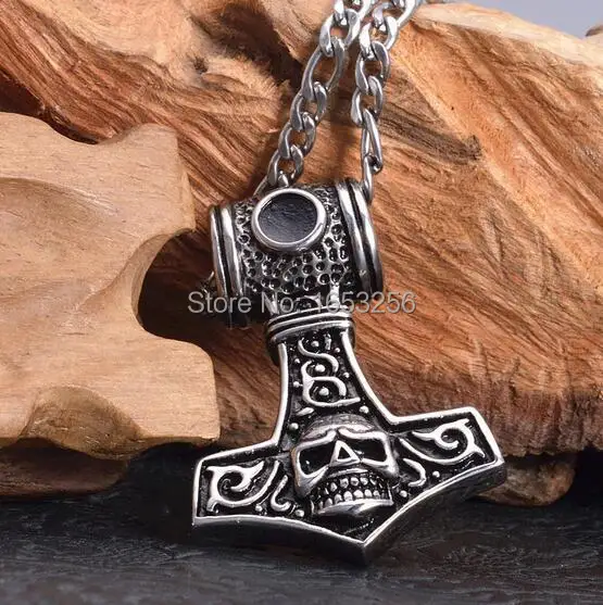 Цепочка с кулоном в виде черепа Тора из нержавеющей стали 316L|necklace wire|necklace thicknecklace