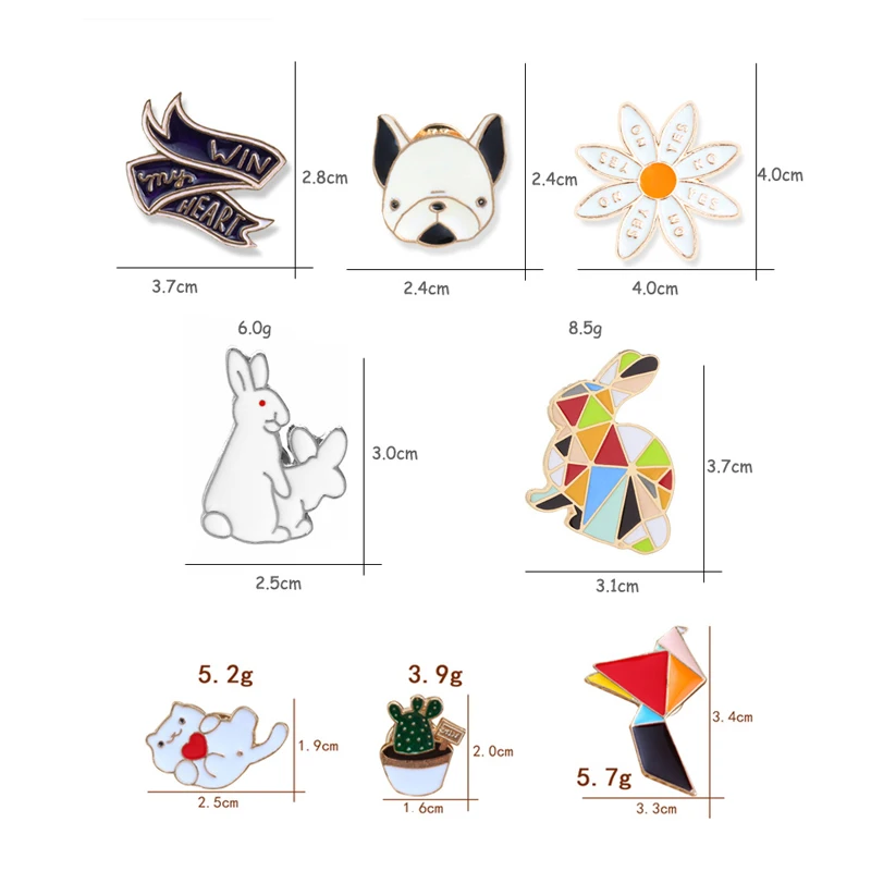 Мультяшные милые заколки кролик кошка цветок выигрыш моему сердцу красочные