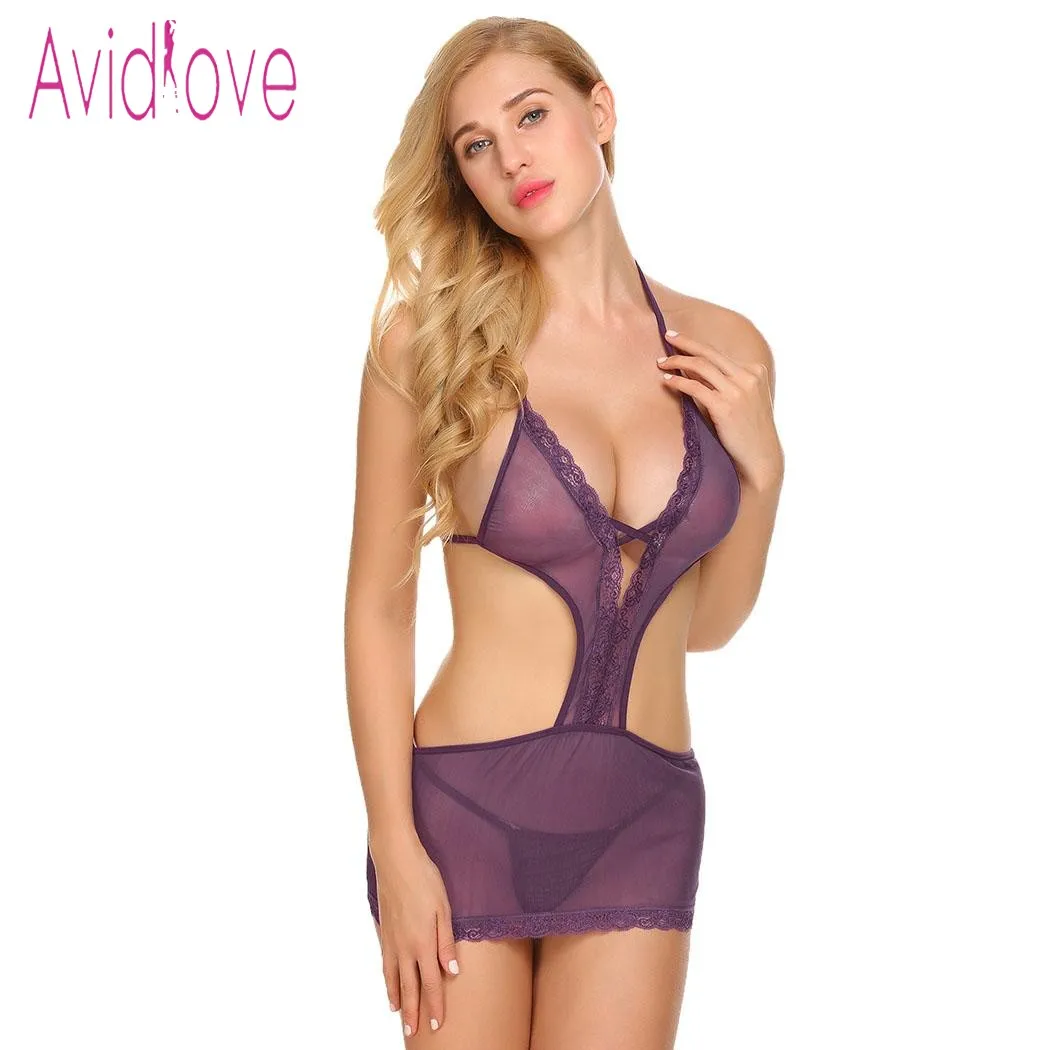 Avidlove женское сексуальное эротическое нижнее белье Сетчатое кружевное платье с