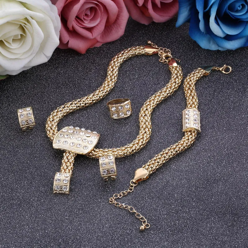 Дубайские африканские бусины бриллиантовое золотое покрытие сплав классические