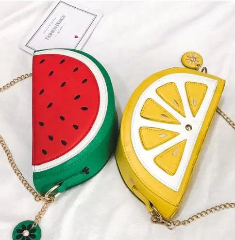 Новое поступление необычный фруктовый арбуз оранжевая мини сумка через плечо с