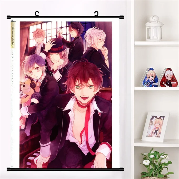 P Аниме DIABOLIK LOVERS Komori Yui Sakamaki Shu sakamaki reiji Настенная роспись плакат Настенные подвесные плакаты коллекция домашнего декора - Цвет: P