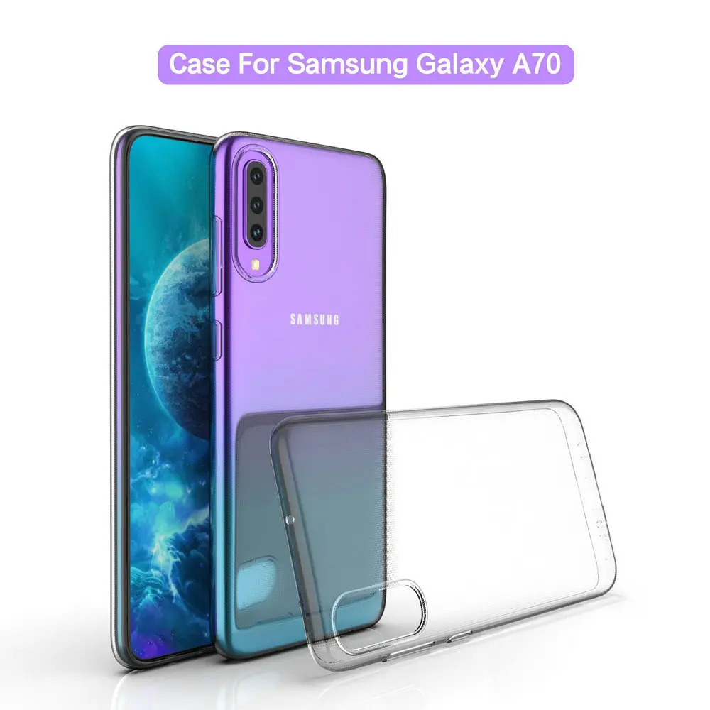 Прозрачный силиконовый чехол для Samsung Galaxy A70 A50 A30 A40 A10 A20e A20 мягкая задняя крышка