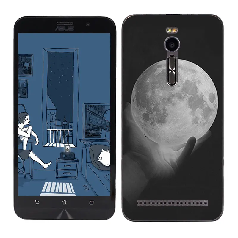 03 Мягкий чехол для Asus Zenfone 2 ZE551ML ZE550ML для Asus Zenfone 2 ZE551ML чехол Land Moon с рисунком ZE550ML Z00AD/Zenfone 2 - Цвет: 03